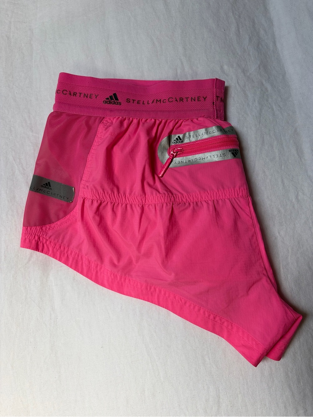 Adidas by Stella McCartney Neon Pink Athletic Running Shorts